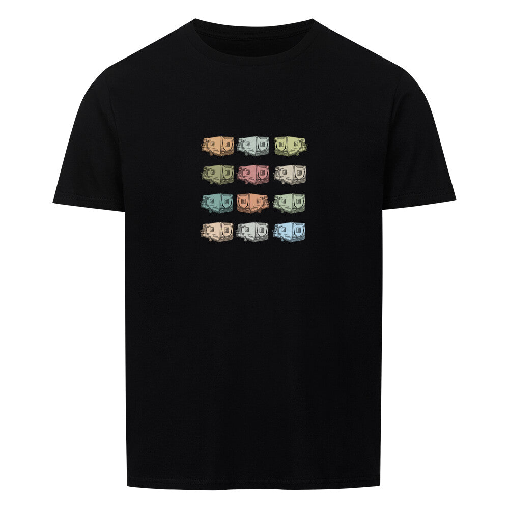 wohnmobiltshirt mit campingmotiven bunt