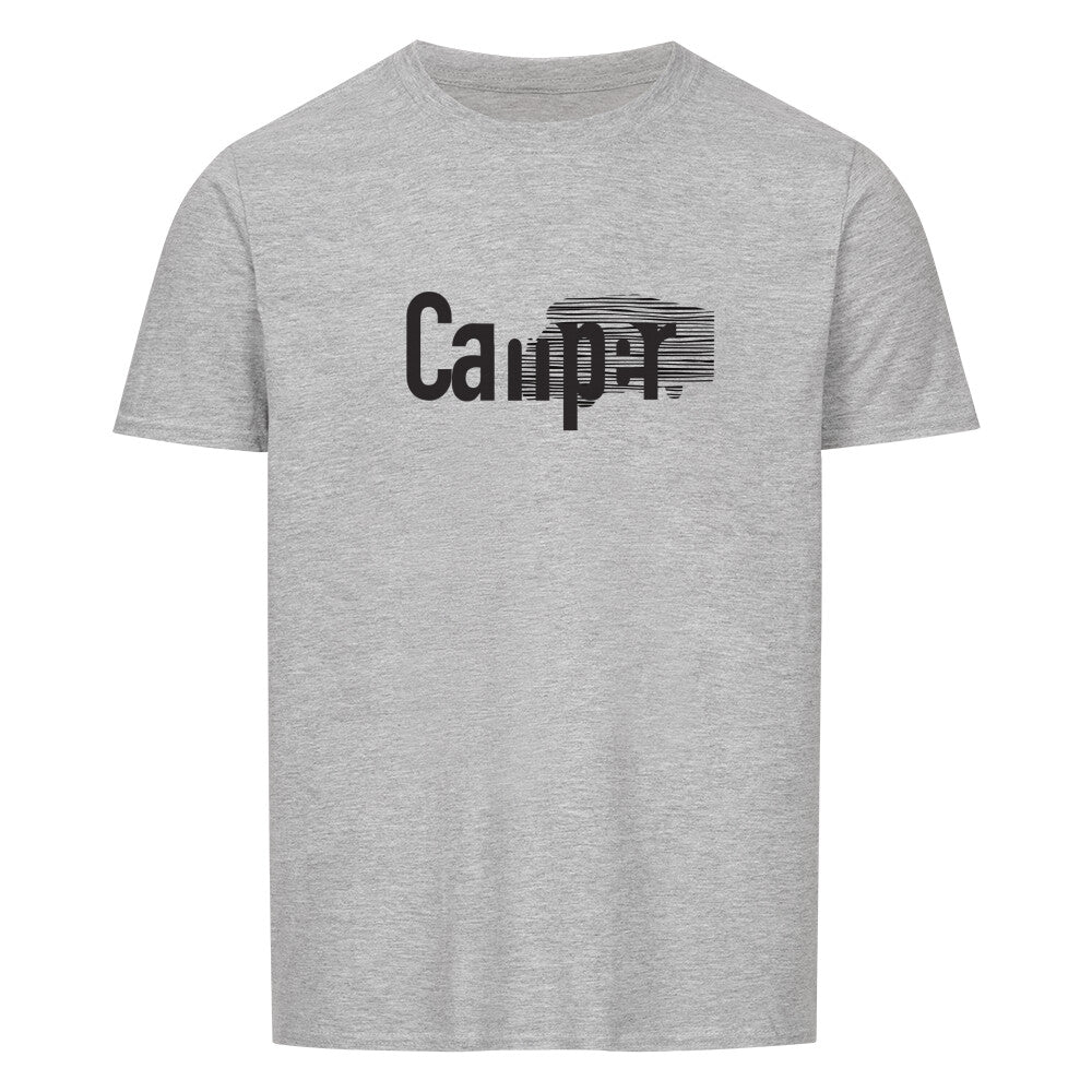 camper wohnmobil tshirt mit modernem schriftzug