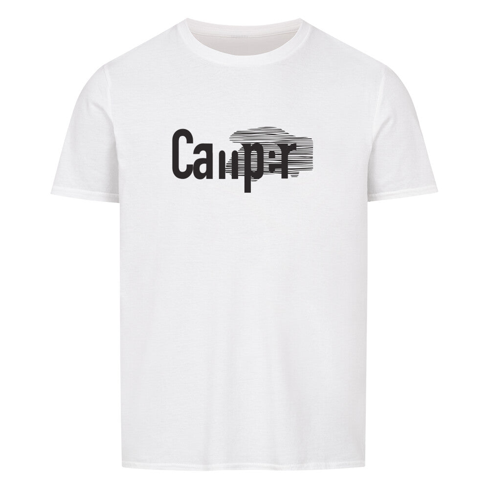 camper wohnmobil tshirt mit modernem schriftzug