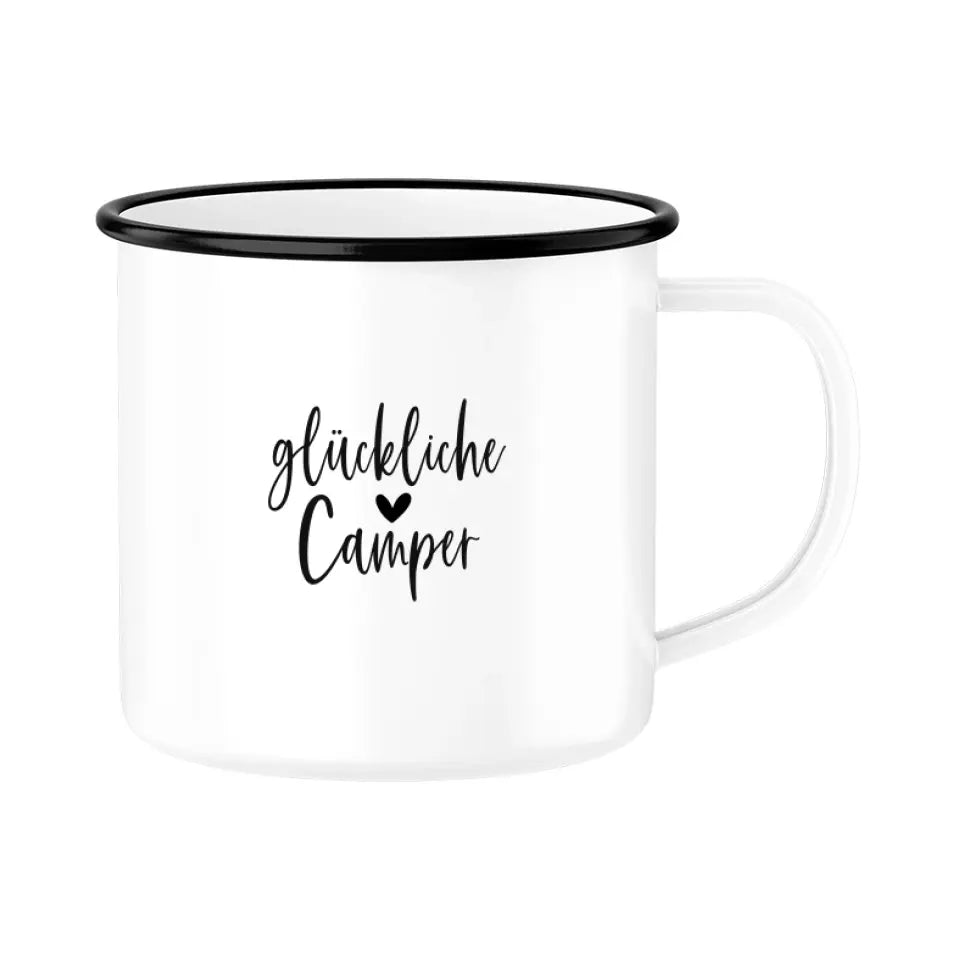 Happy Camper Tasse personalisierbar
