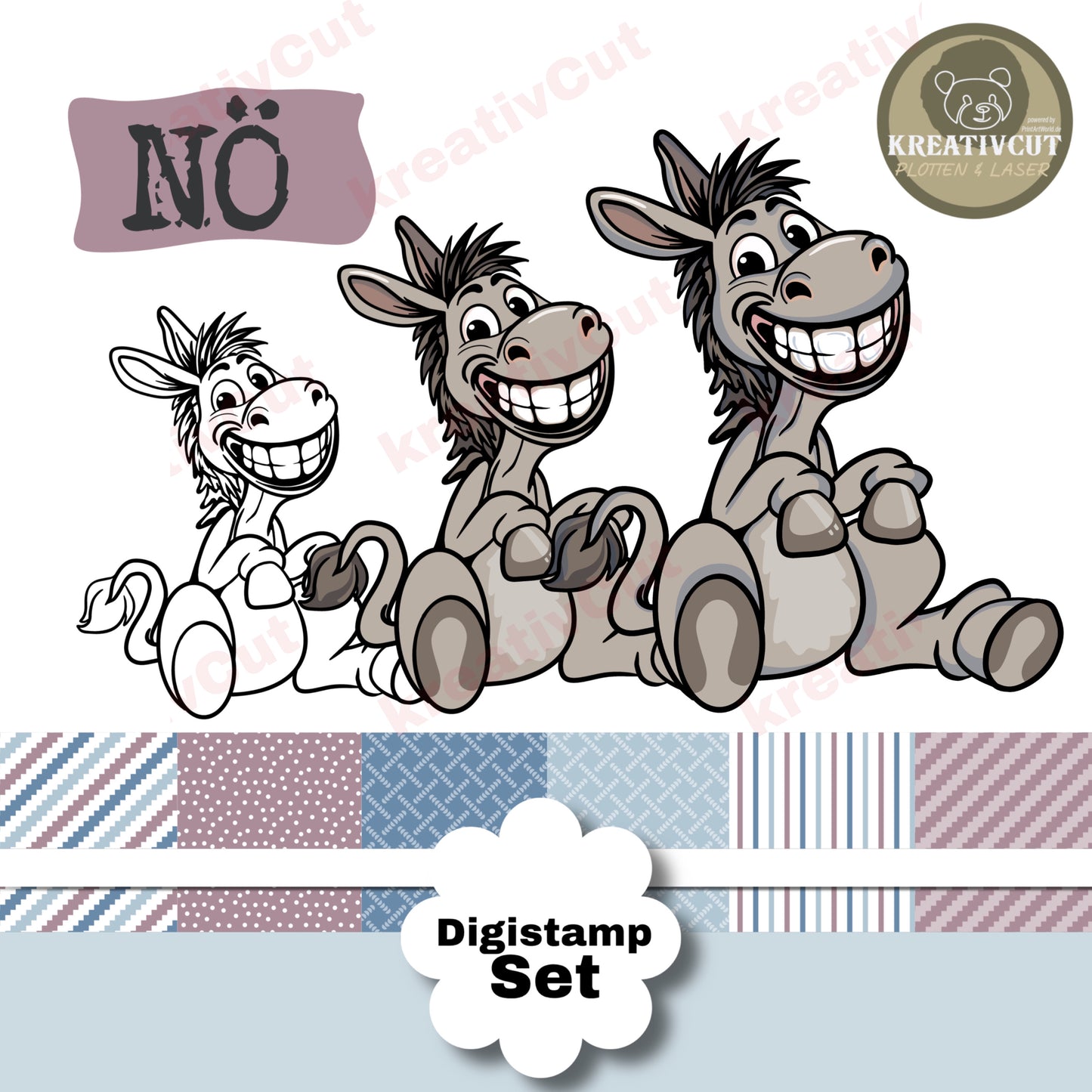 Digistamp Set Esel Elmar