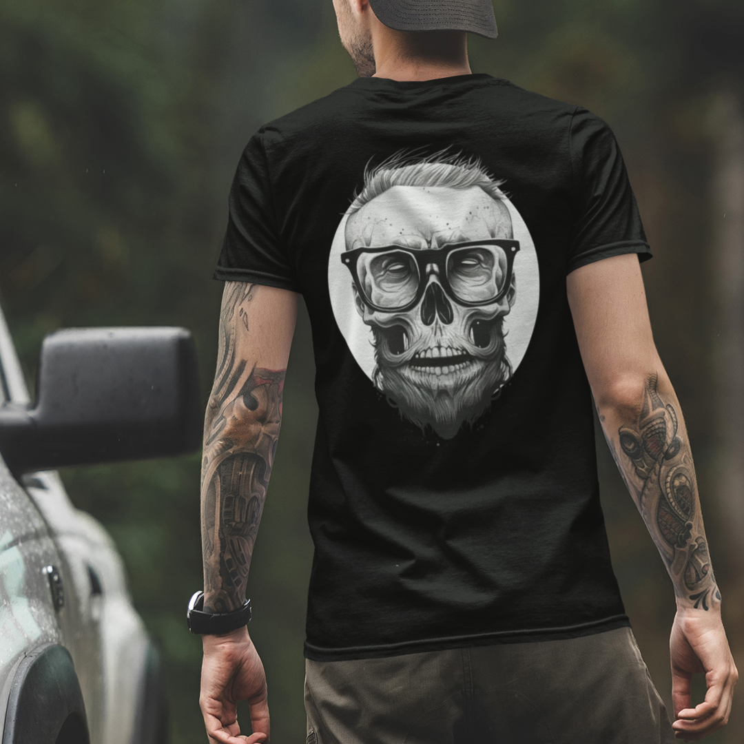 Hipster Skull Basic Shirt Unisex