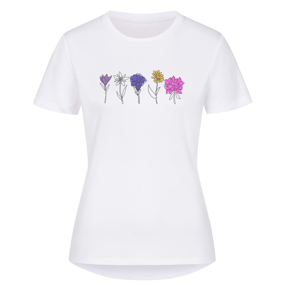 Alpenblumen Sport T-Shirt Women Wandern- Printartworld