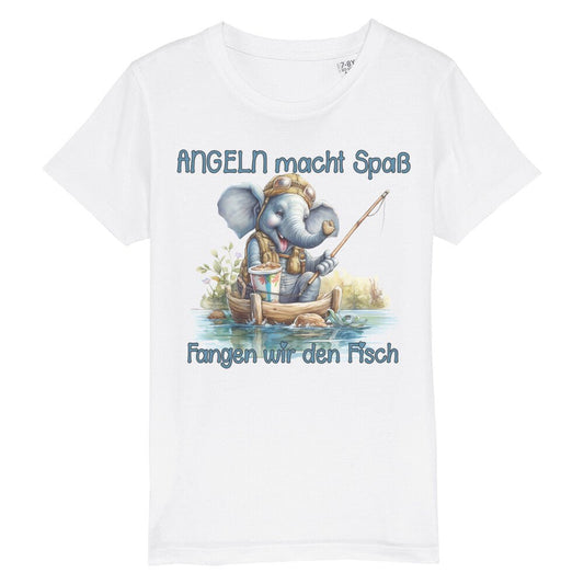 Angeln macht Spaß Premium Organic Camping Shirt Kinder - Printartworld