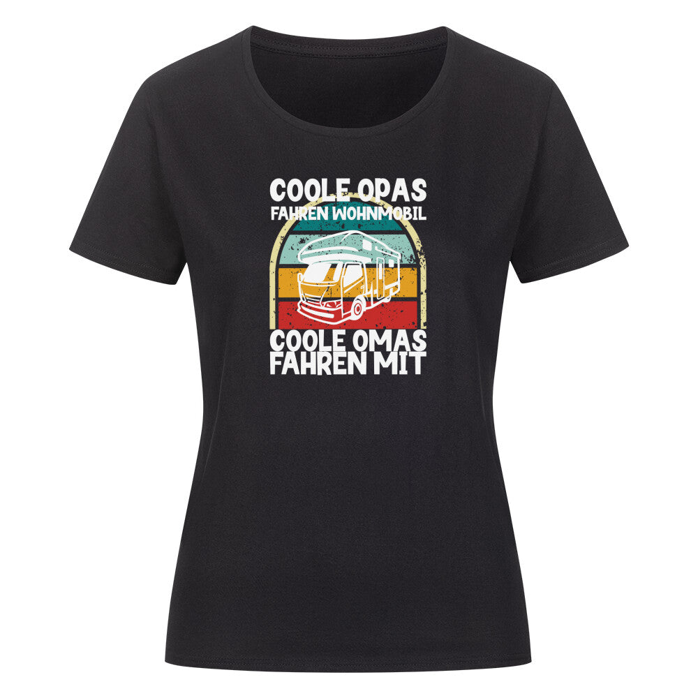 Coole Opas und Omas Camping T-Shirt Women schwarz frauentshirt