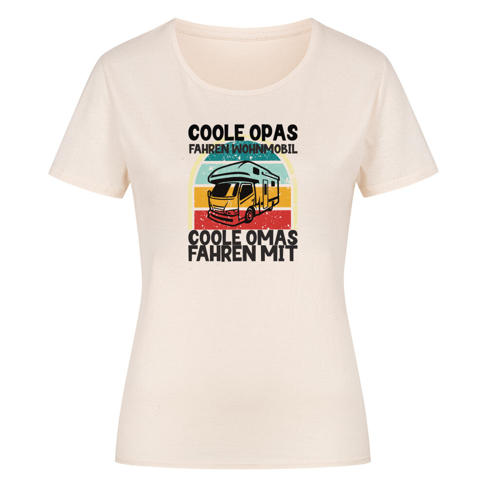 Coole Opas und Omas Camping T-Shirt Women beige frauentshirt