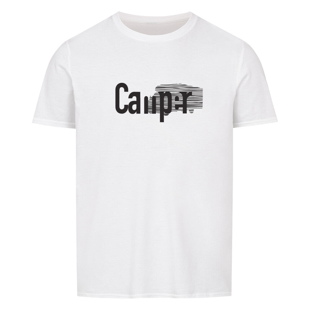 camper wohnmobil tshirt mit modernem schriftzug