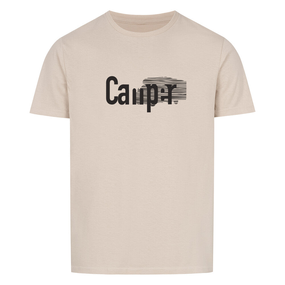 camper wohnmobil tshirt mit modernem schriftzug