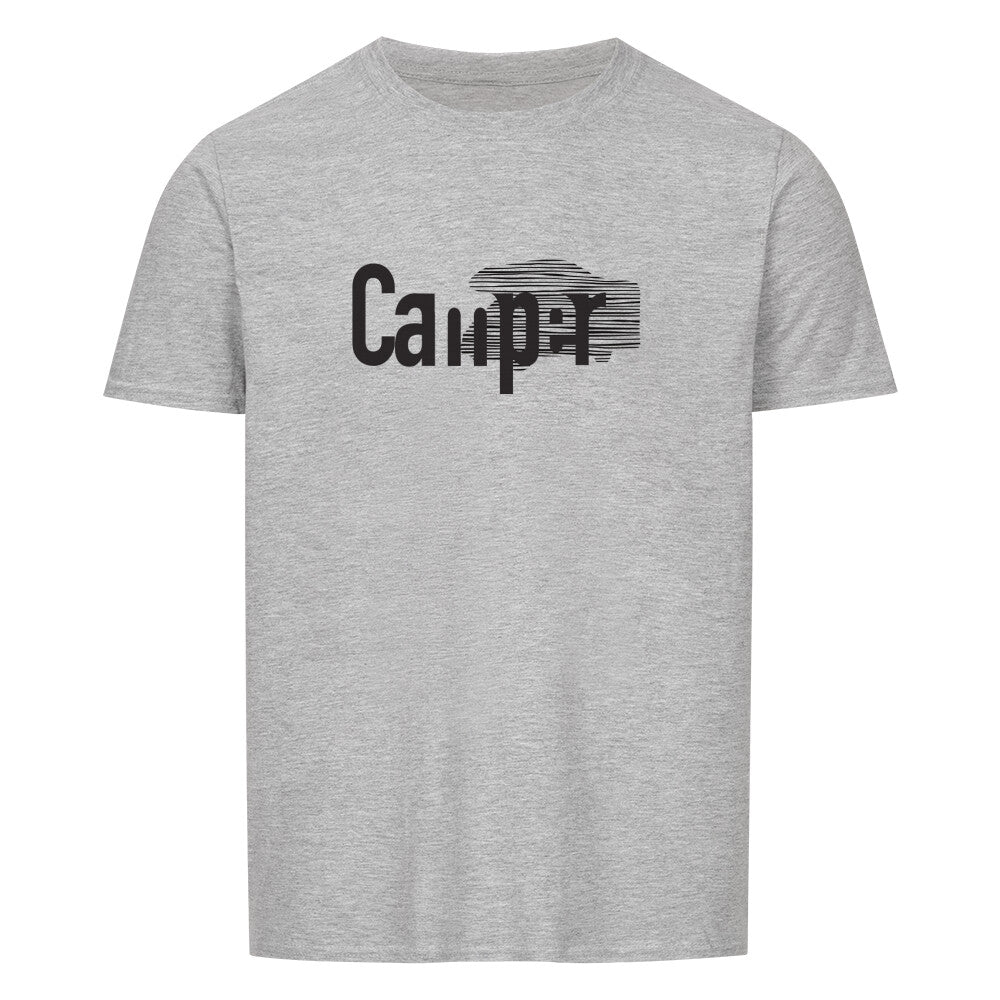 camper wohnmobil tshirt mit modernem schriftzug