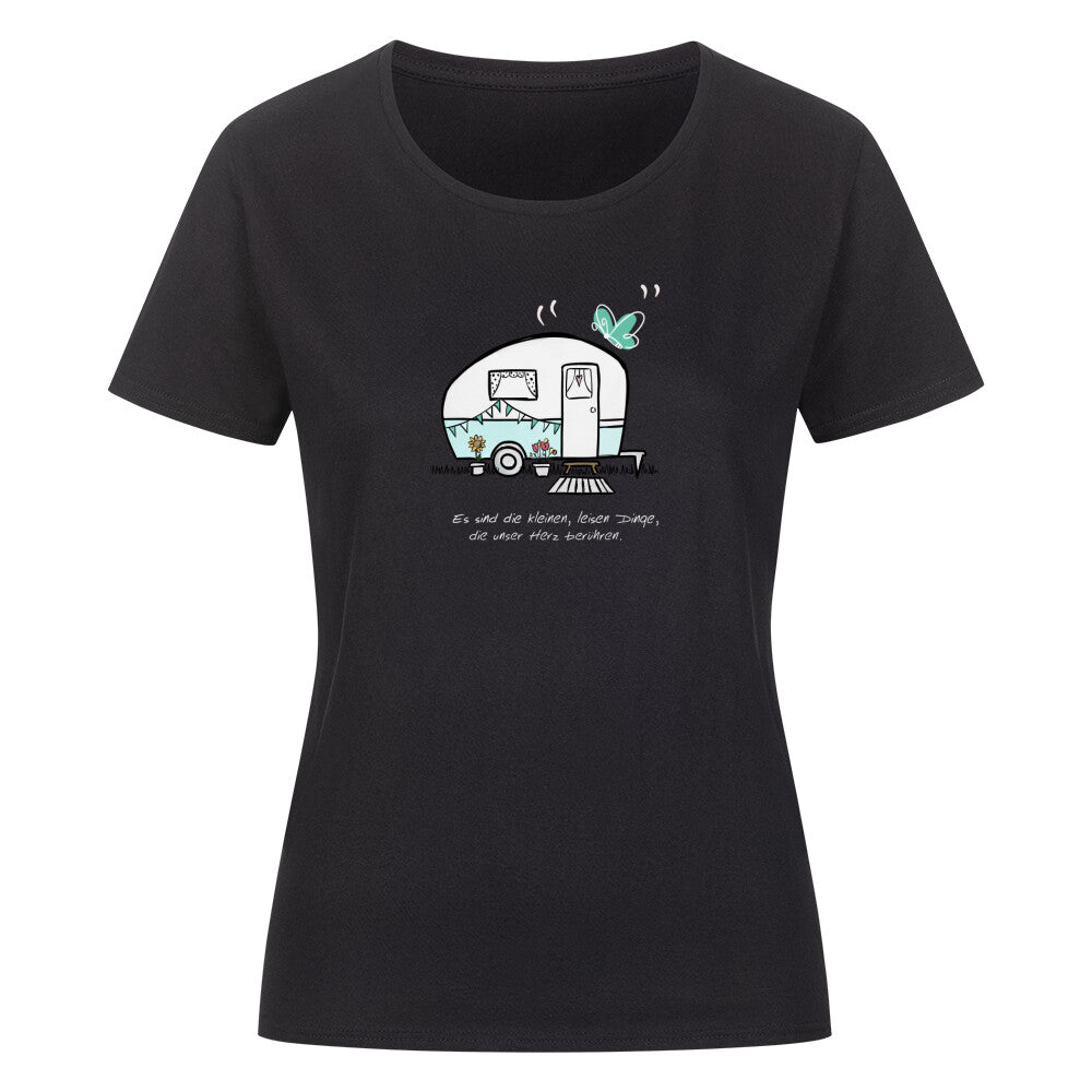 campingtshirt. die Magie der kleinen Momente mit unserem einzigartigen Motiv: "Die kleinen leisen Dinge, die unser Herz berühren." Tauche ein in eine Welt voller Zartheit und Emotionen, eingefangen in diesem bezaubernden Kunstwerk. Lass dich von der Schönheit der Unscheinbarkeit inspirieren und erinnere dich daran, dass es oft die kleinen Gesten sind, die die größten Freuden bringen. Perfekt für jedes Zuhause oder als Geschenk für einen besonderen Menschen, der die Schönheit im Alltäglichen schätzt.