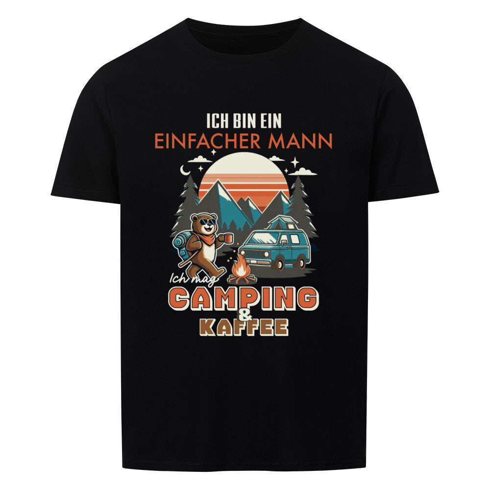 "Camp & Coffee Lover" - für den  einfachen Mann, der das Leben im Freien liebt, begleitet von einer Tasse dampfendem Kaffee.
