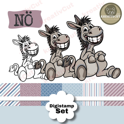 Digistamp Set Esel Elmar