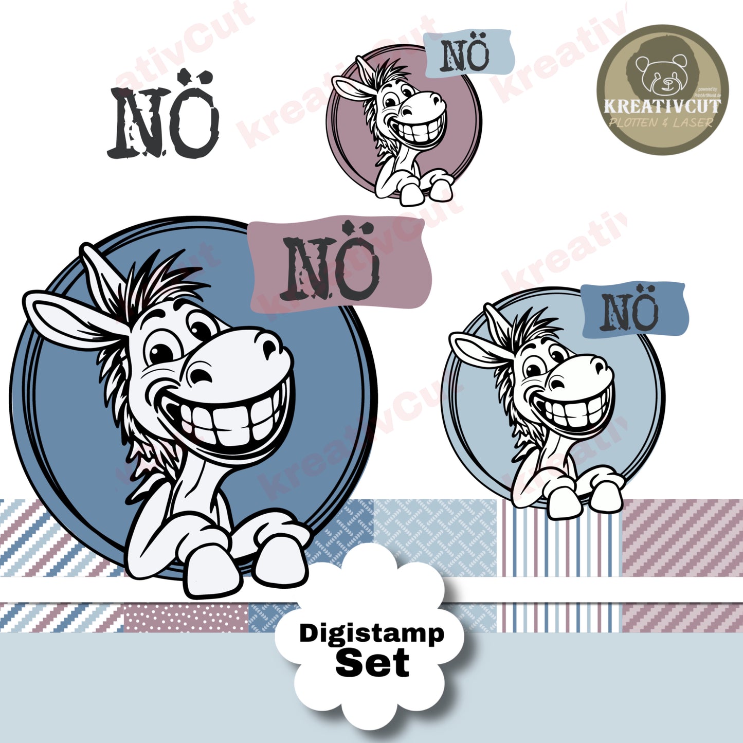 Digistamp Set Esel Elmar