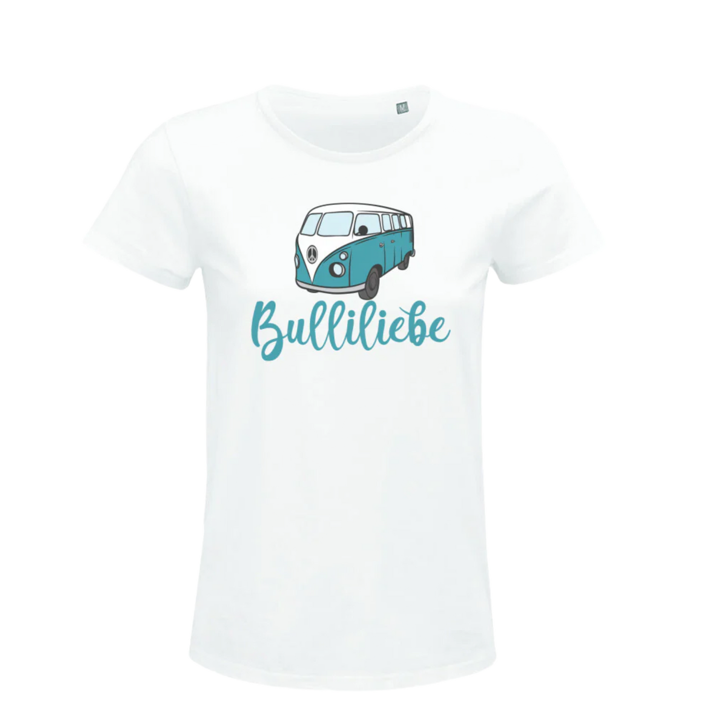Resteecke Damenshirt Bulliliebe weiss  Gr. S