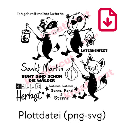 Plottdatei Waldfreunde Laternenwanderung Bundle