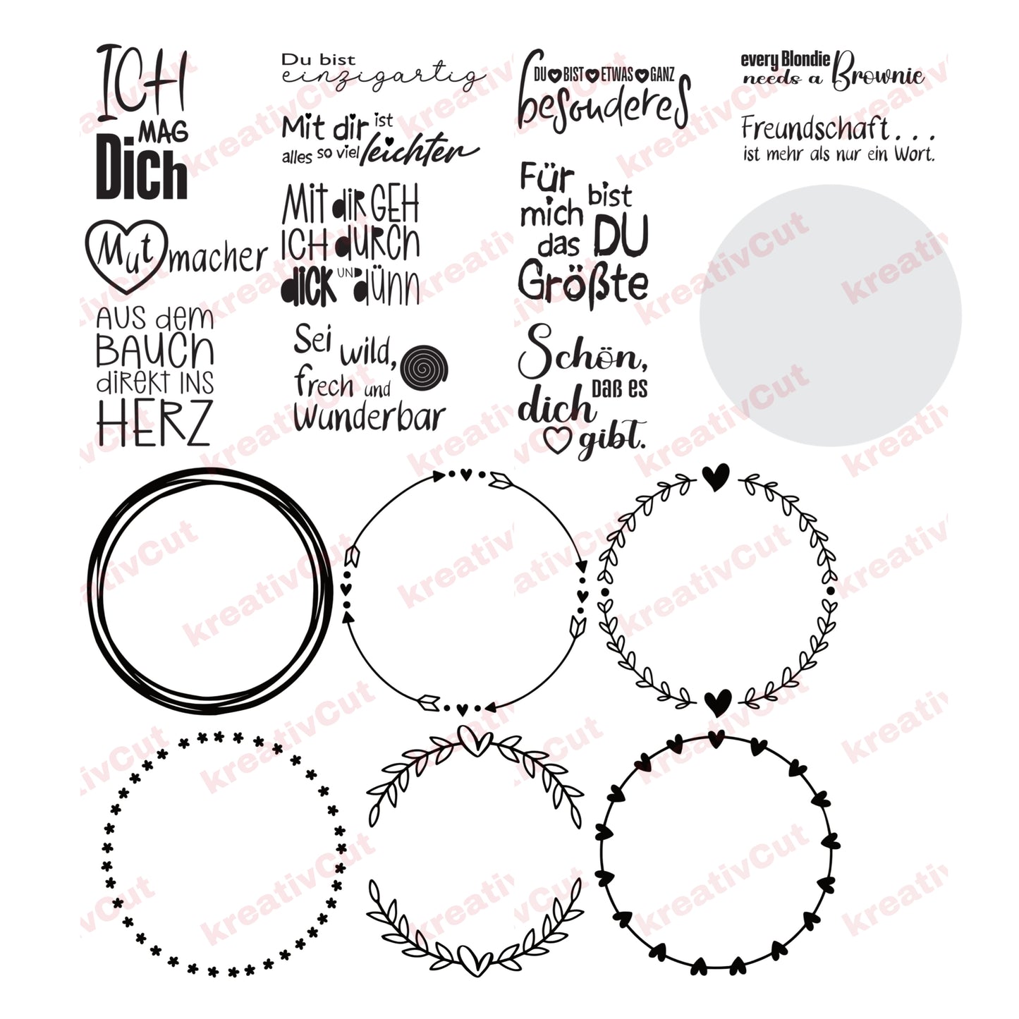 Stickerbogen Freundschaft png svg pdf