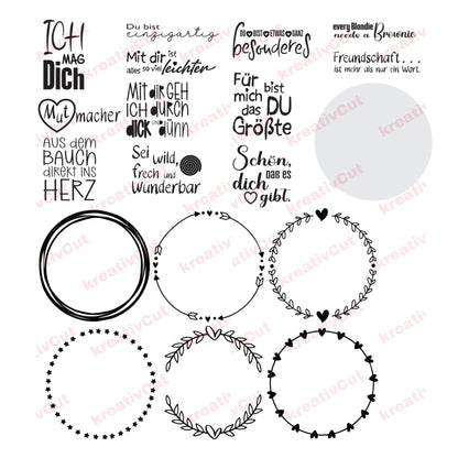 Stickerbogen Freundschaft png svg pdf
