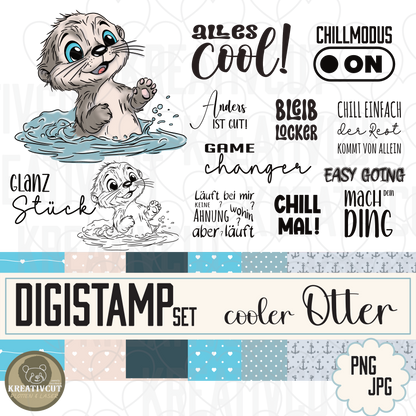 Digistamp Set cooler Otter
