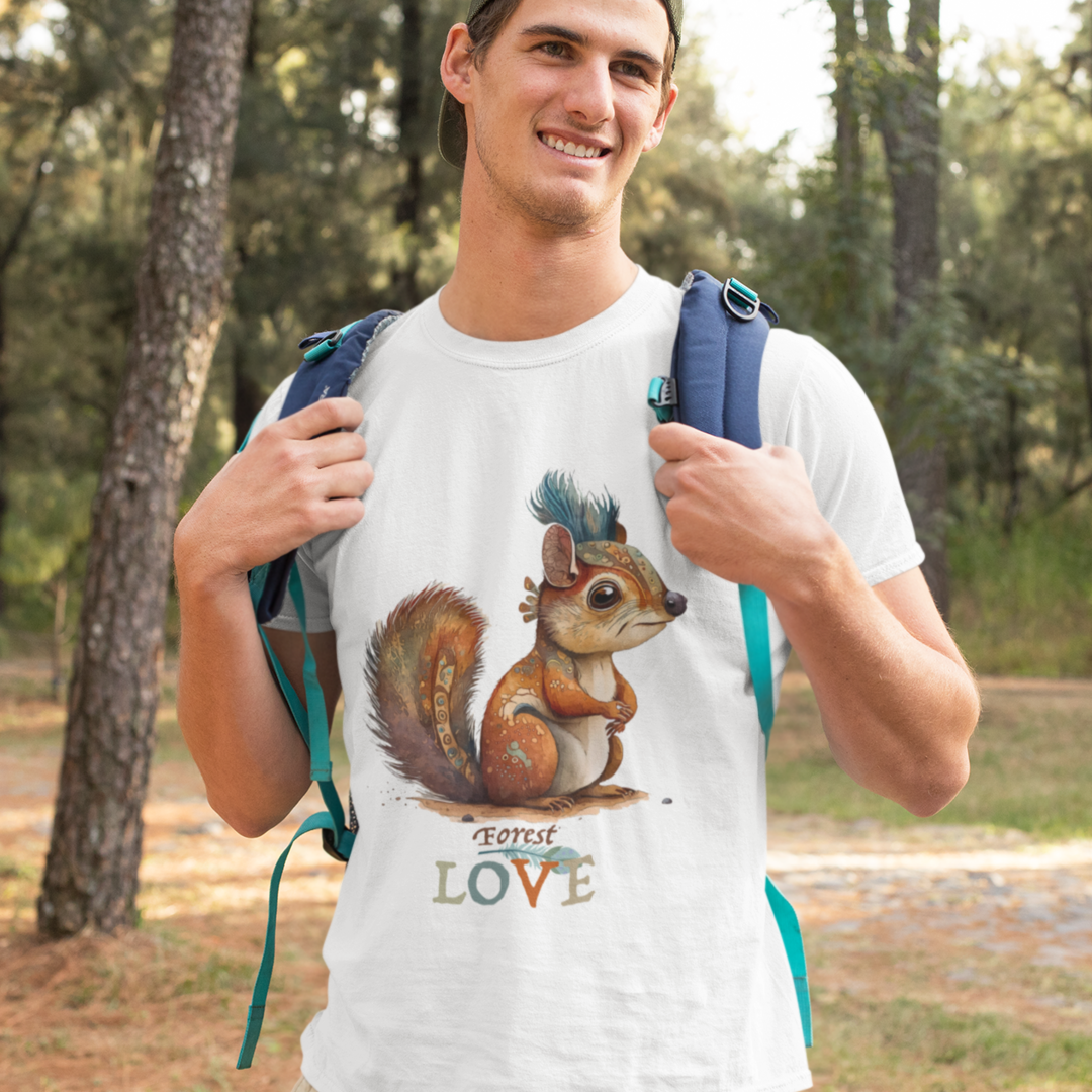 Forest Love Squirrel Basic Shirt Unisex