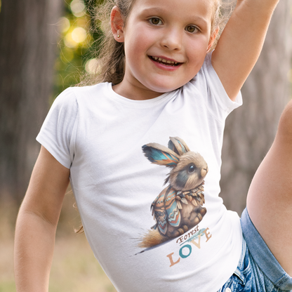 Forest Love Rabbit Premium Organic Shirt Kinder