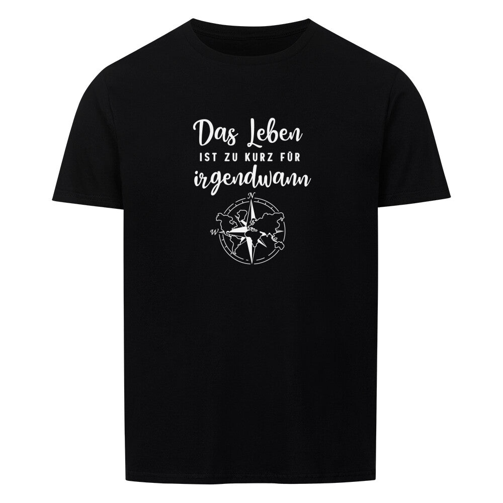 campingshirt wandern leben ist zu kurz
