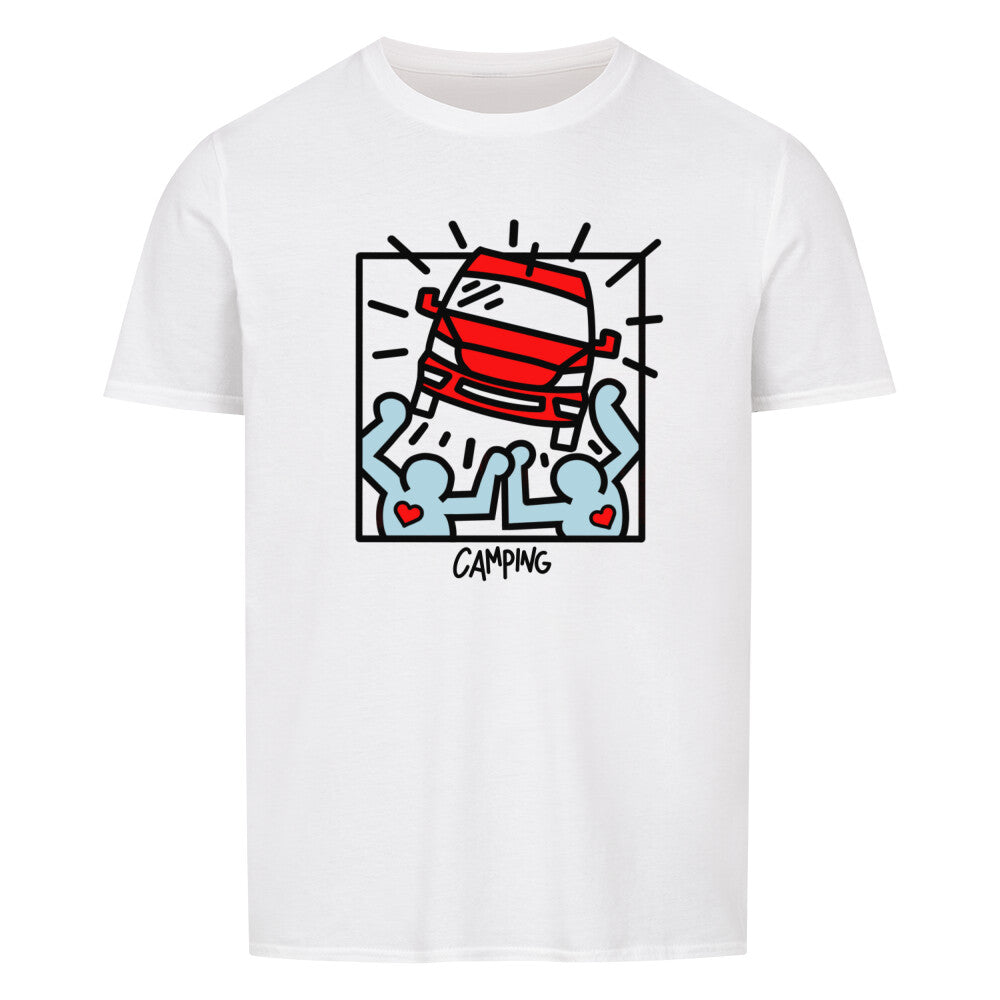 camping tshirt mit motiv van wohnmobil 