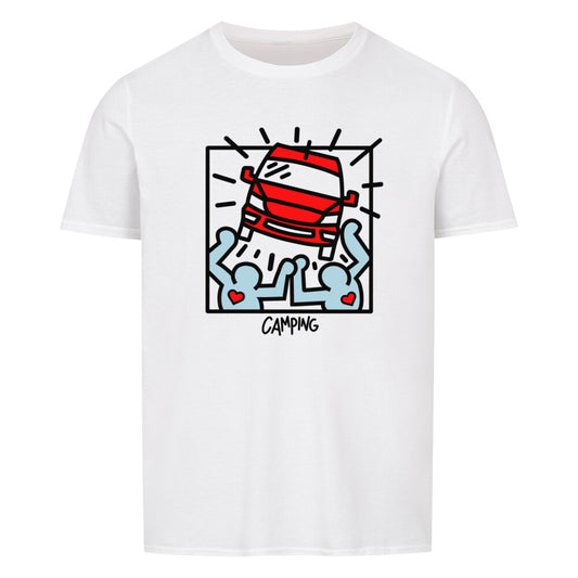 camping tshirt mit motiv van wohnmobil 