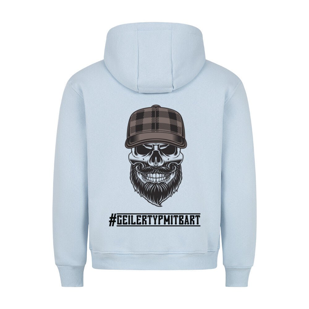 #geilertypmitbart Backprint Premium Camping Hoodie - Printartworld