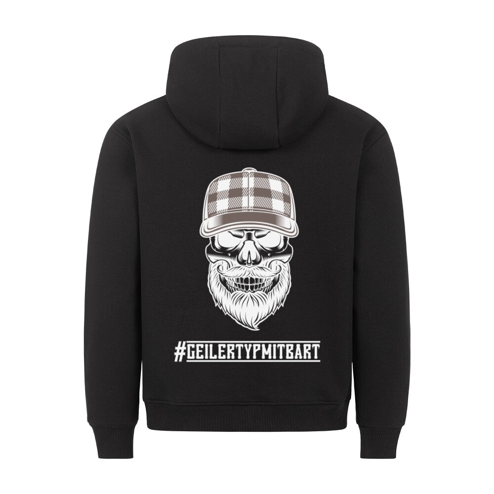 #geilertypmitbart Backprint Premium Camping Hoodie - Printartworld